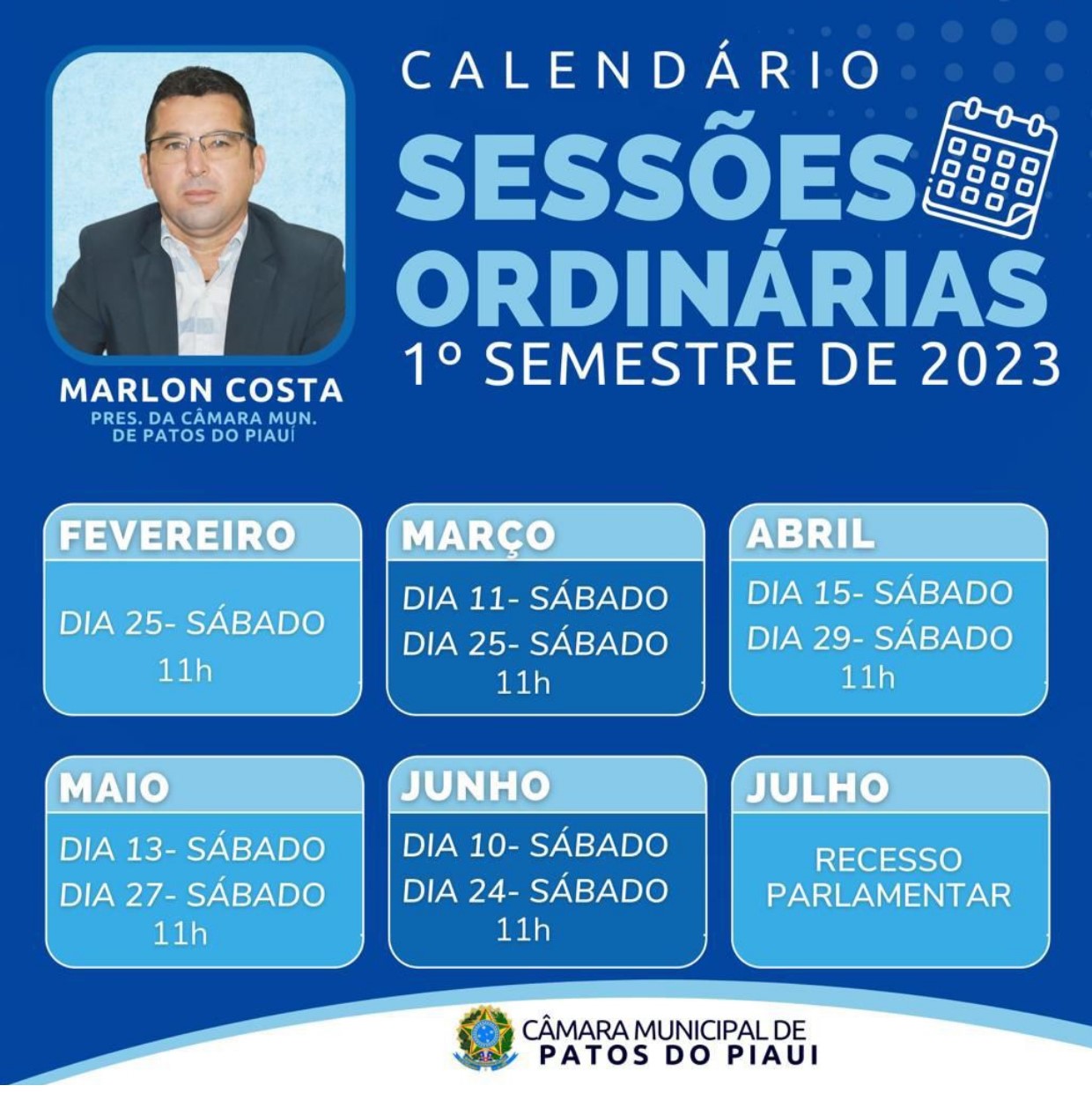 Sessões Ordinárias 2023 